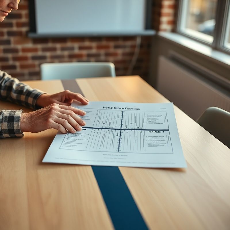 Dwa pokolenia rąk analizujących harmonogram na minimalistycznym stole